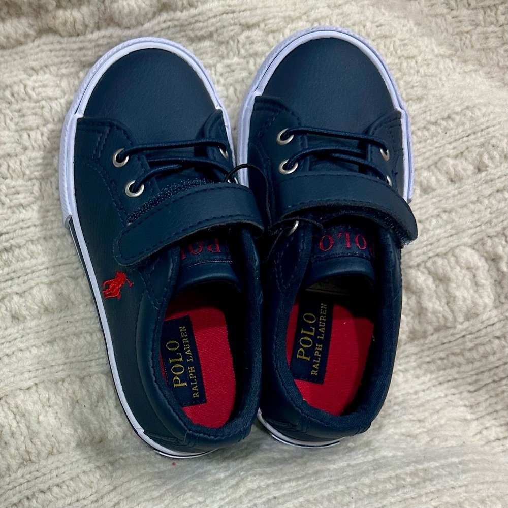 Polo by Ralph Lauren Kids Navy and Red Sneakers